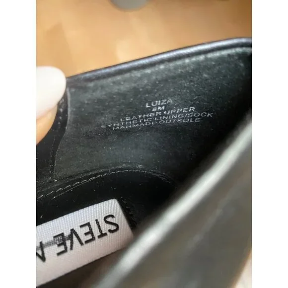 Steve Madden BNWOT "Luiza" black leather pointed toe heels classic - Picture 8 of 9